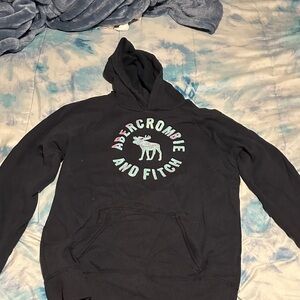 Abercrombie Kids Black Hoodie with Multicolor Logo